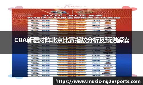 CBA新疆对阵北京比赛指数分析及预测解读